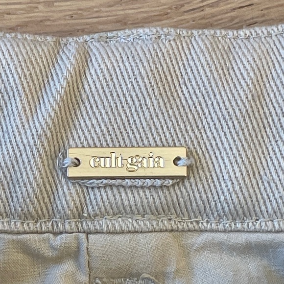 CULT GAIA  MSRP $850  Kian shorts Embroidered Floral Beige Women's Shorts - Picture 4 of 13